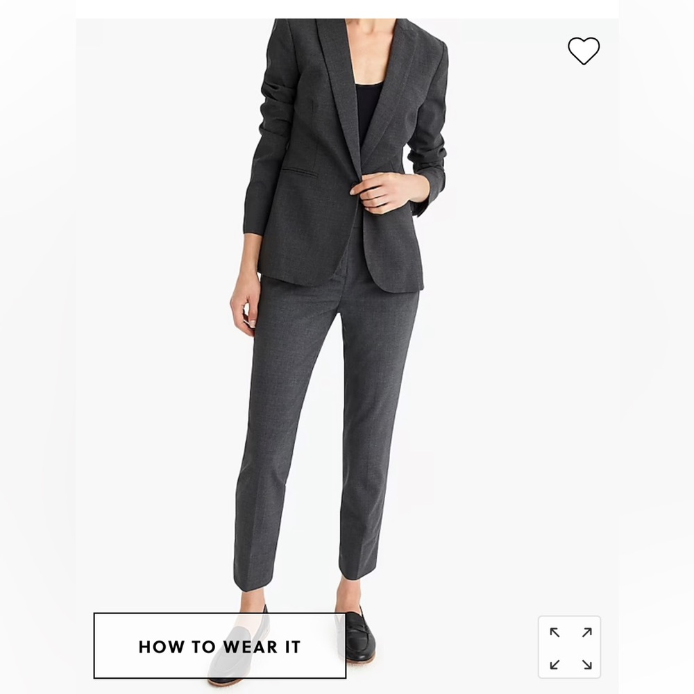 J. Crew Cameron slim crop pant in wool Navy Size 8